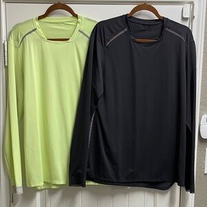 lululemon athletica Fast and Free Long Sleeve Tees - Neon Yellow and Black